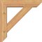 Ekena Millwork Traditional Slat Smooth Bracket w/ Offset Brace, Western Red Cedar, 5 1/2"W x 22"D x 22"H BKT0604X22X22TRA06SWR - alternate 3